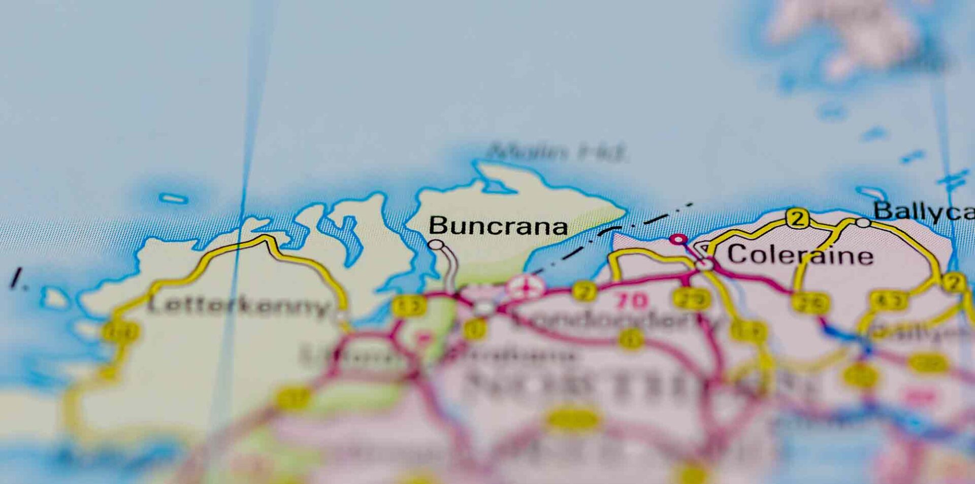 Eggman Tours photo of a map pointing to Buncrana